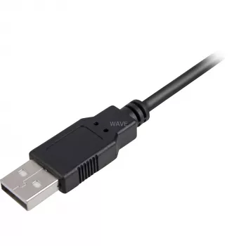 USB 2.0 laidas, USB-A kištukas > USB-B kištukas (juodas, 3,0 metro)