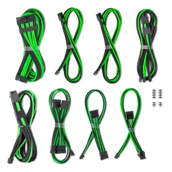 CableMod C-Series Pro ModMesh 12V-2x6 12VHPWR kabelių rinkinys PCIe maitinimui CM-PCSR-16X2KIT-NKKLG-R-SS