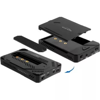 Korpusas dviems diskams DeLOCK 42020 Juodas 2.5 colio USB Type-C 10 Gbit/s
