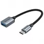 Vention USB 3.0 C tipo (mažas) į A moterišką OTG laidas 0,15 m pilkas aliuminio lydinio