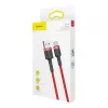 USB 2.0 A – USB-C laidas Baseus CATKLF-B09 1m QC3.0 nailoninis pintas raudonas, greitas įkrovimas ir duomenų sinchronizavimas