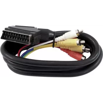 SCART į 6x RCA adapterio kabelis Omnitronic 1,5 m
