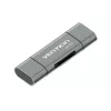 Vention USB 3.0 daugiafunkcis kortelių skaitytuvas pilkas metalinis