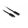 USB C į USB C laidas LANBERG CA-USBE-20CC-0005-BK, USB 3.2 Gen 1 (5 Gbit/s), 0,5 m, juodas