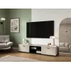 TV spintelė Cama Meble SOHO 180x43x37 cm – kašmyro spalvos viršus, juodas rėmas