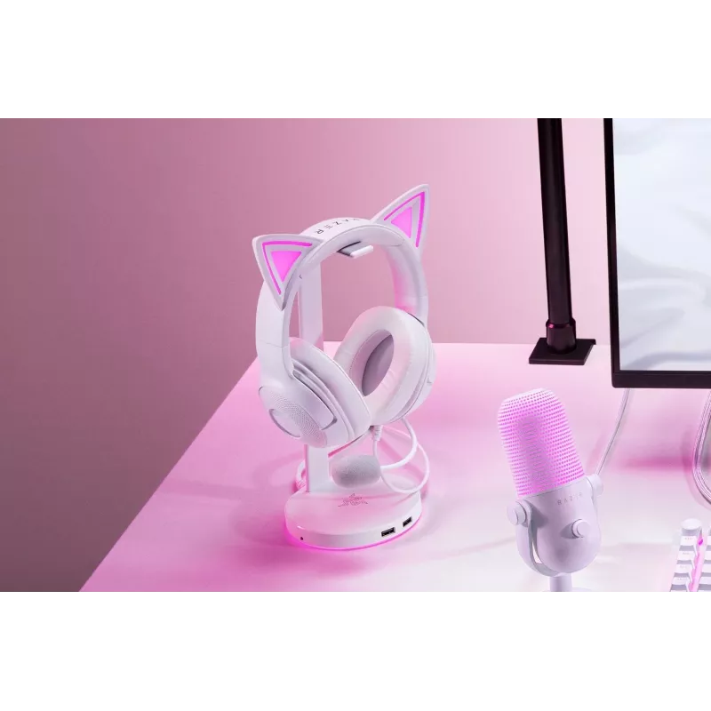 Ausinės Razer Kraken Kitty V2 Wired USB Type-A Baltos