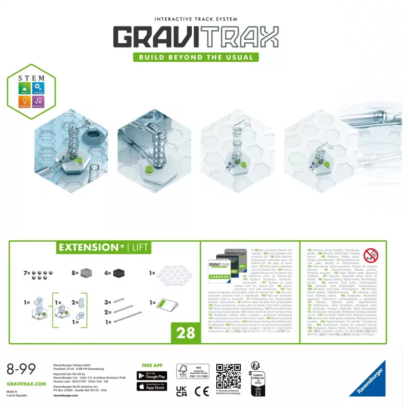 GraviTrax plėtinys Lift Ravensburger 22419 įvairiaspalvis