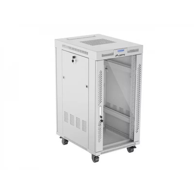 Stovo spinta LANBERG FF01-6822-12SL 22U laisvai pastatomas stovas, 1233×600×800 mm, IP20, 1200 kg