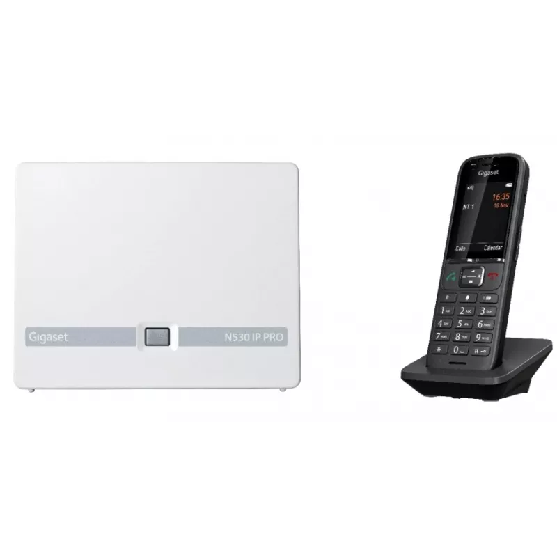 Gigaset N530 IP PRO + S700H PRO DECT belaidis telefonas su skambučio numerio atpažinimu, antracito spalvos