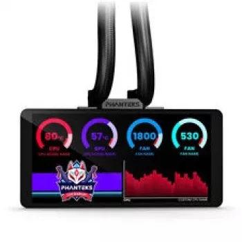 Phanteks Glacier One 360M25 LCD skystas aušinimas su 6 colių ekranu – 360 mm, juodas