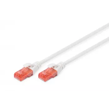 Tinklo kabelis Digitus CAT 6 U/UTP patch cord RJ-45 Cat6 3m Baltas