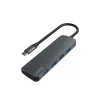 USB šakotuvas SAVIO AK-54 — 4× USB-A (USB 3.2 Gen 1), USB-C jungtis, juodas