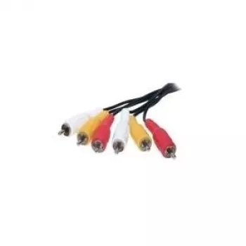shiverpeaks BASIC-S 3x RCA - 3x RCA 1,5 m - 3 x RCA - Kištukas - 3 x RCA - Kištukas - Nikeliuotas - Juoda - Raudona - Balta - Geltona (BS40150-1.5)