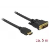 DeLOCK 85656 5 m HDMI Type A – DVI vaizdo kabelio adapteris juodas