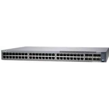 Juniper EX4100-F-48P 48 prievadų 10/100/1000BaseT PoE+ jungiklis su 4x 10G SFP+ aukštynkrypčiais ir 4x 10G SFP+ stekavimo prievadais, TAA atitiktis