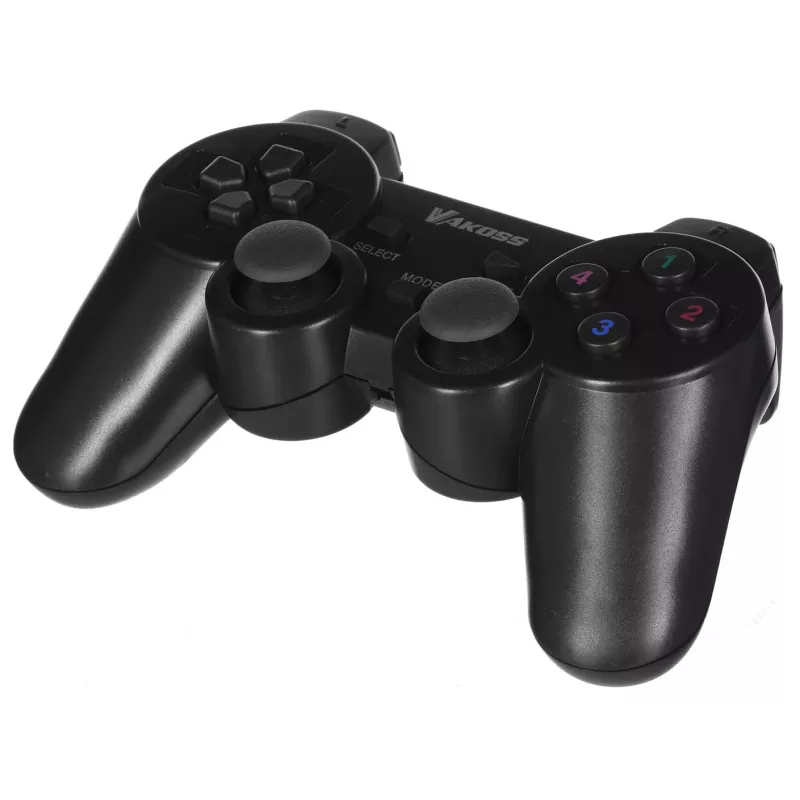 Belaidis žaidimų pultas VAKOSS GP-3925BK juodas RF analoginis/digitalinis PC ir PlayStation 3, 12 mygtukų, 2,4 GHz, nano imtuvas