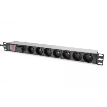 Digitus 19 inch 1U PDO su 7 kištukiniais lizdais CEE 7/5, 2 m kabelis