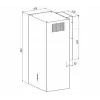Sieninis gartraukis AKPO WK-4 CUBERA WL juodas matinis T520 M3, 400 mm, 450 m³/h, aliumininis filtras
