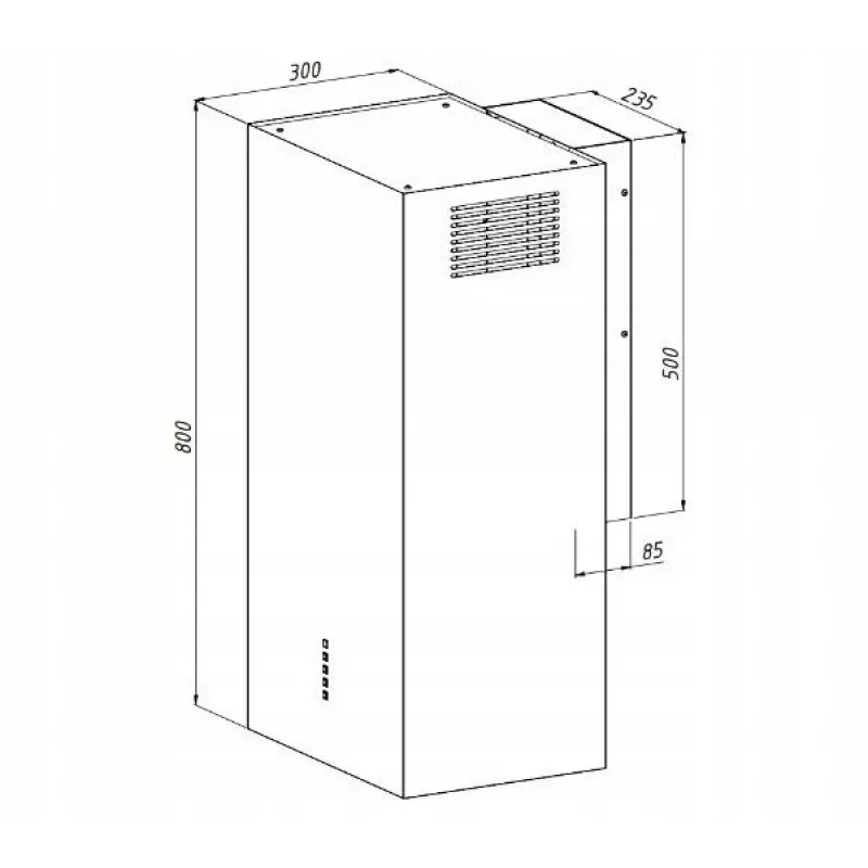 Sieninis gartraukis AKPO WK-4 CUBERA WL juodas matinis T520 M3, 400 mm, 450 m³/h, aliumininis filtras