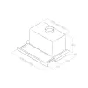 Įmontuojamas gartraukis Elica Elite 14 LUX 60 BL — 598 mm, 368 m³/h, aliuminio filtras, LED