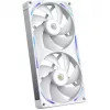 NZXT F280X RGB 140 mm ARGB korpuso ventiliatoriai – balti, 2 vnt. pakuotė