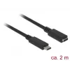 USB ilginimo laidas Delock SuperSpeed USB 3.2 Gen 1 2m USB C juodas