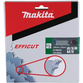 Makita Efficut pjūklo diskas – medienai ir metalui – 190 mm – 45 dantys (B-68638)