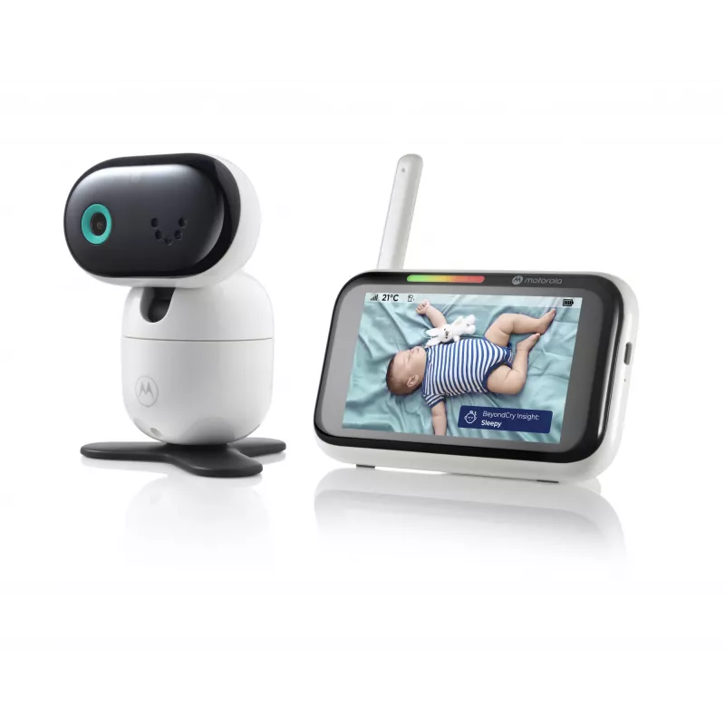 Motorola Solutions PIP1710 Connect 5 besielis vaizdo kūdikio monitorius su sukamu ir pakreipiamu 5 colių HD ekranu (120MOTOPIP1710C)