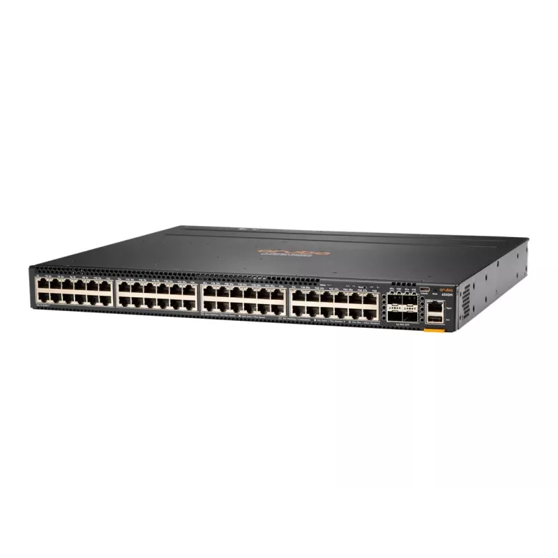 HPE Aruba 6300M jungiklis – L3 valdomas, 48x Gigabit (1 PoE+) + 4x 1/10/25/50 Gb SFP56 (aukštupio/stekavimo) prievadai
