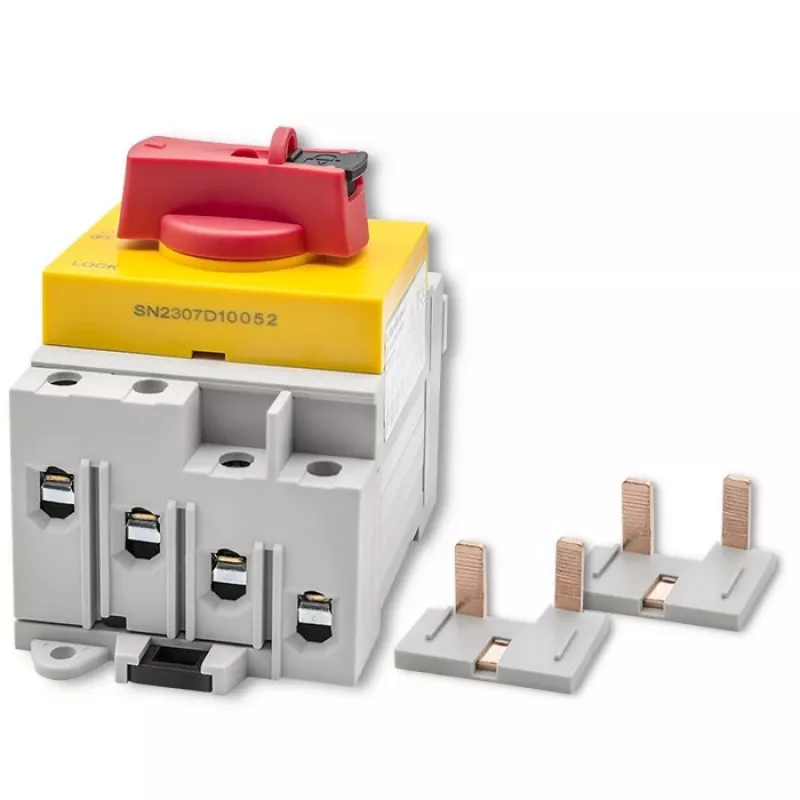 Qoltec 52611 Nuolatinės srovės izoliatorius su fiksavimo funkcija | Pagrindinis jungiklis | 1200V | 32A | 8kV | 4P