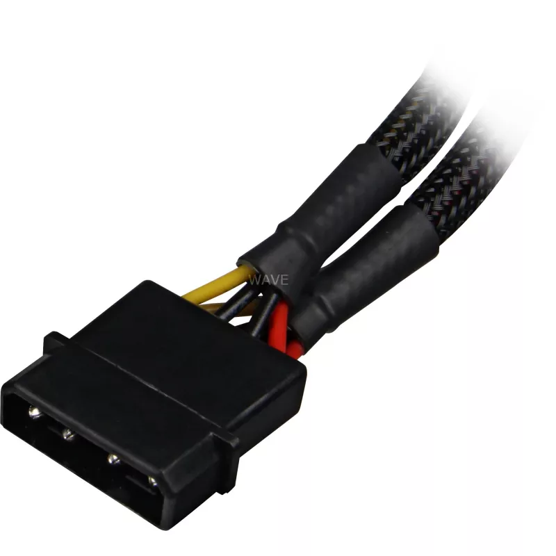 Sharkoon SATA Y maitinimo adapteris 4P Molex 0,15m juodas