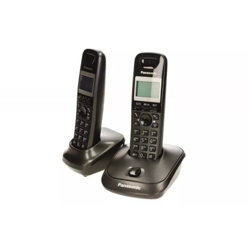Panasonic KX-TG2512 DECT telefonas Pilka spalva su skambučio numerio atpažinimu