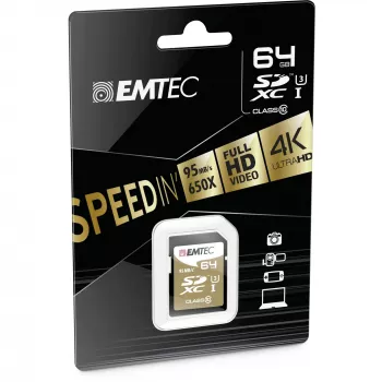 EMTEC Speedin SDXC atminties kortelė 64GB UHS Class 3 / Class10