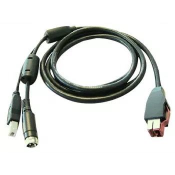 HP maitinamas USB laidas, skirtas Engage terminiam kvitų spausdintuvui, Engage One, RP9 G1 prekybos sistemai (BM477AA)