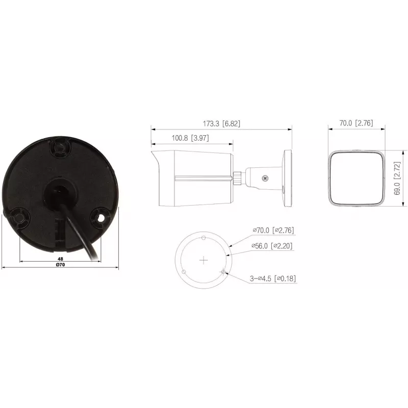 IP vaizdo stebėjimo kamera IPC-HFW1639TC-a-IL-0280B-S6 ierna Smart Dual Light 6 Mpx Dahua