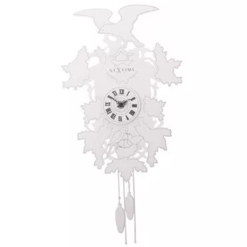 NeXtime laikrodis 2988 Cuckoo Weeble, 41x21 cm, sieninis, baltas