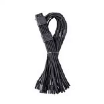 CableMod C-Series Pro ModMesh 12V-2x6 kabelis, pintas, 16 kontaktų į 3x 8 kontaktų, skirtas Corsair Type 4 ir 3 maitinimo šaltiniams – juodas, 60 cm