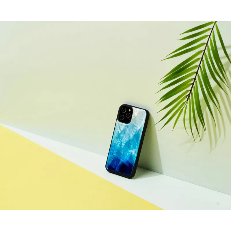 Apsauginis dėklas iKins, skirtas Apple iPhone 12 Pro Max — mėlynas ežeras ir juoda