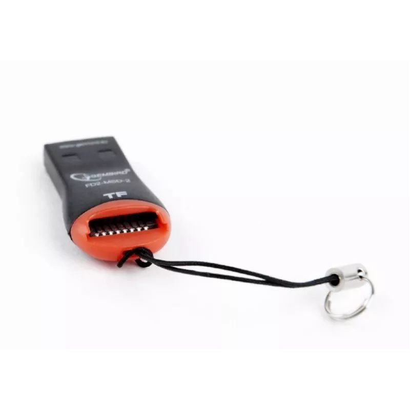 Kortelių skaitytuvas Gembird FD2-MSD-3 USB 2.0 juodas raudonas