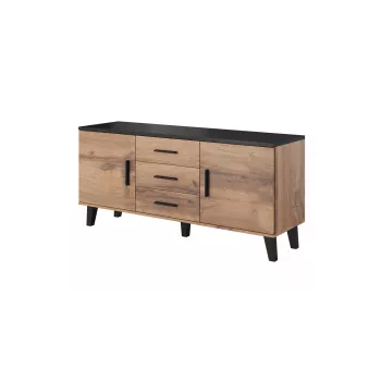 Cama sideboard LOTTA 150 2D3S wotan oak + mat Juoda