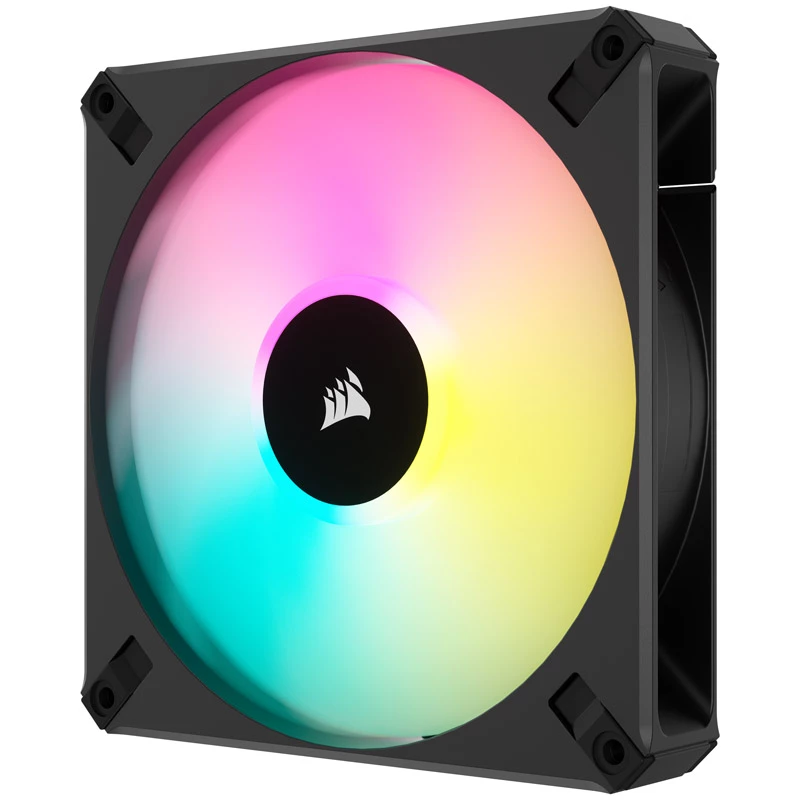 Corsair iCUE AF140 RGB ELITE CO-9050156-WW 140 mm korpuso ventiliatorių rinkinys, PWM, (2 vnt.), su RGB valdikliu, juodas