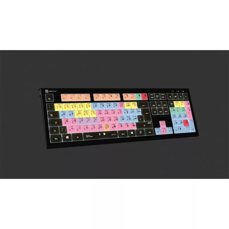 Logickeyboard ASTRA 2 USB QWERTZ klaviatūra, juoda, pilno dydžio, 108 klavišai
