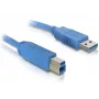 USB kabelis DeLOCK 82434 1,8 m USB A USB B mėlynas