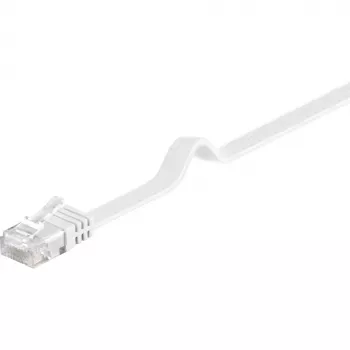 Wentronic Goobay CAT 6 plokščiasis laidas, U/UTP, baltas, 2 m – varinė gysla (95152)