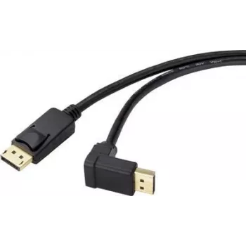 Renkforce DisplayPort jungiamasis laidas 1,50 m SP-9163732, paauksuoti kontaktai, juodas [1x DisplayPort kištukas - 1x DisplayPort kištukas]