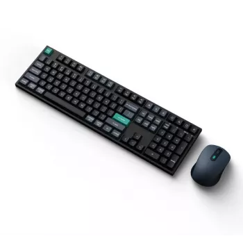 Klaviatūra Keychron B36 + BM25 pilno dydžio 100% QWERTY anglų, USB + RF belaidis + Bluetooth, žirkliniai jungikliai, juoda, su pele