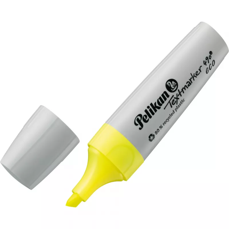 Žymeklis Pelikan Textmarker 490 eco marker kaltinis antgalis Geltona