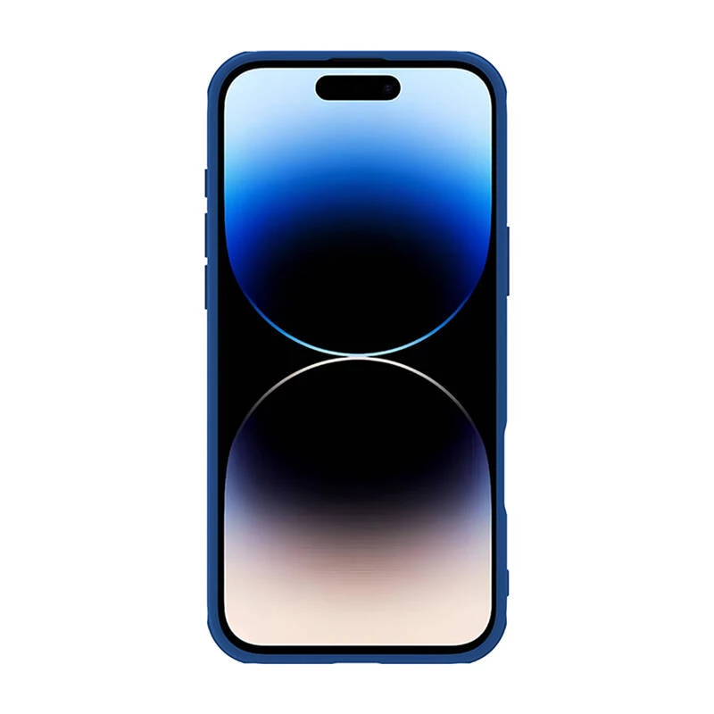 Apsauginis dėklas Nillkin CamShield Pro, skirtas iPhone 16 Pro Max, mėlynas, su slankiojančiu fotoaparato dangteliu
