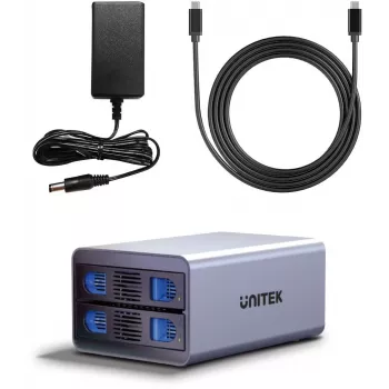 Išorinis SATA HDD/SSD korpusas Unitek S1308A01-EU 2,5 colio ir 3,5 colio diskams, iki 40TB