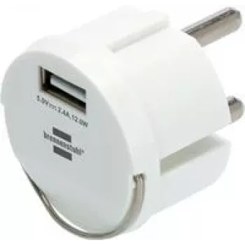 Brennenstuhl 1508110 USB įkroviklis su kištukiniu lizdu, išėjimo srovė iki 2400 mA, 1 vnt.